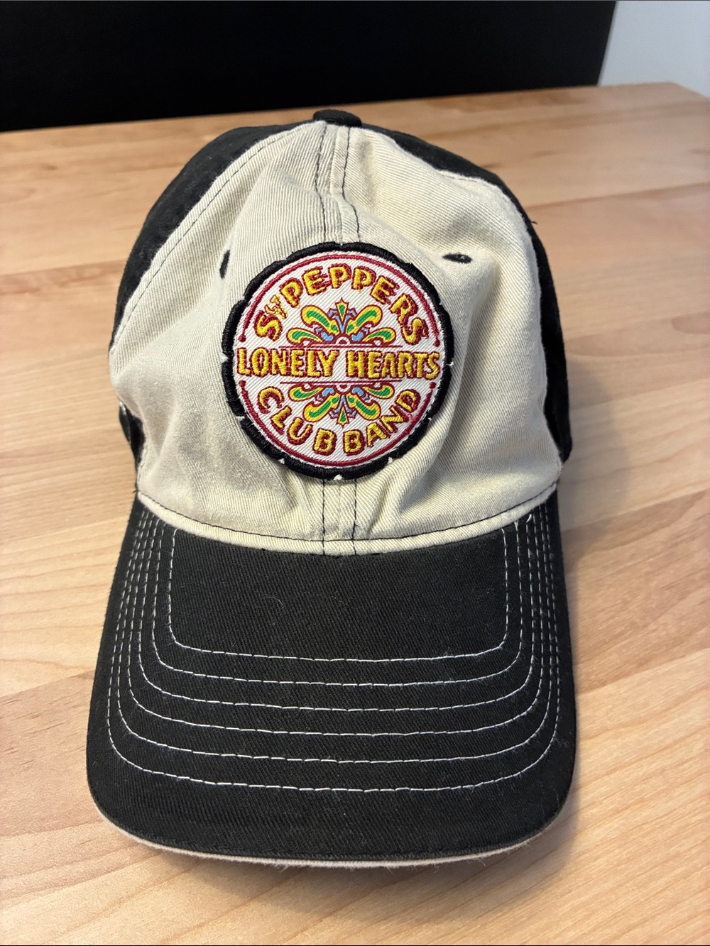 The Beatles Black and Cream 'Sgt. Peppers' Patch Baseball Cap